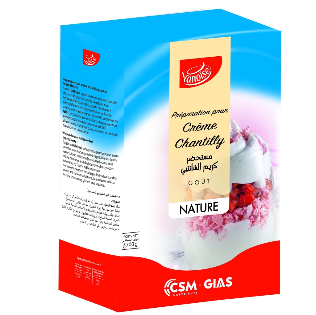 CREME CHANTILLY VANOISE 700G