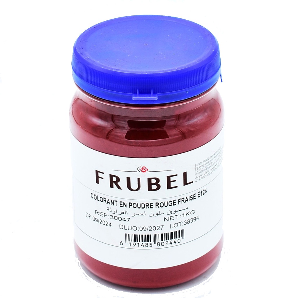 COLORANT POUDRE ROUGE FRAISE 1KG FRUBEL